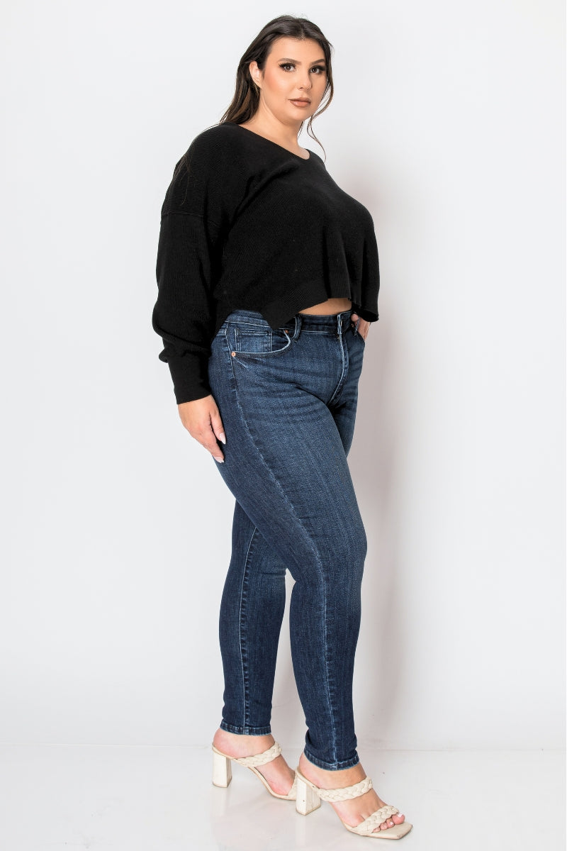Corset Plus Super Skinny Jeans - Glamourous Grace