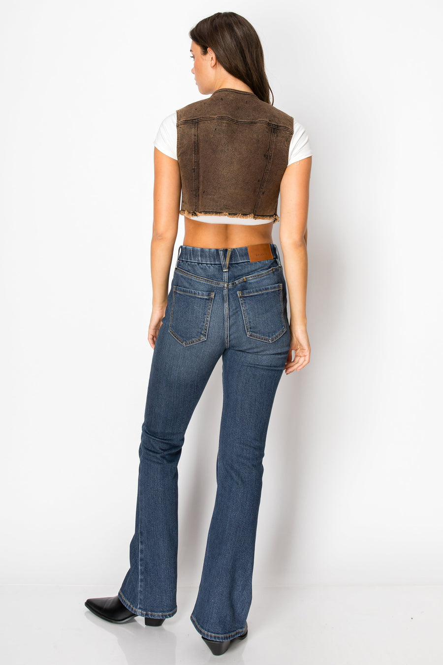 Beatrice Eco Zero Cotton High Rise Phone Pocket Bootcut Jeans - Glamourous Grace