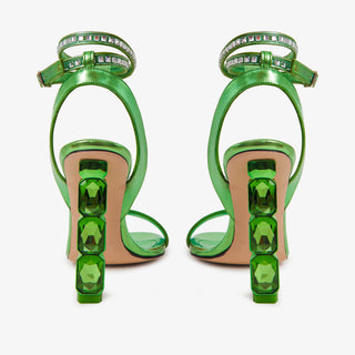 The Torola Green Stony Heel Leather Women Sandal Final Sale! - Glamourous Grace