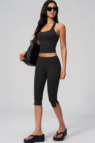 The Revive Crop Top Capri Leggings 2-Piece Set