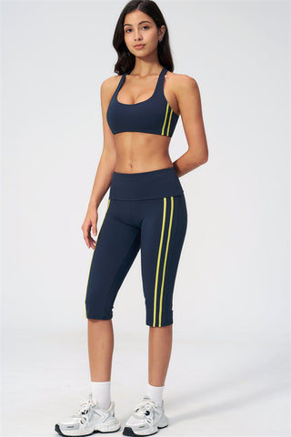 The Evoke Racerback Sports Bra Capri Leggings 2-Piece Set