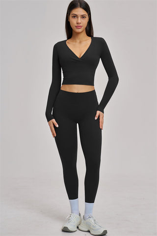 The Swoon Long Sleeve Crop top Leggings 2-Piece Set