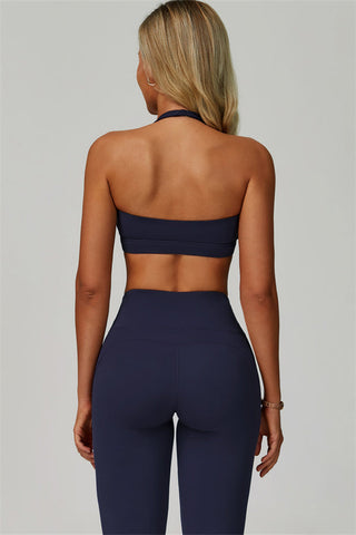 The Bold Halter Sports Bra Flared Leggings 2-Piece Set