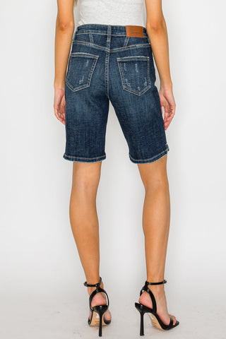 Celeste Dark Wash High Rise Bermuda Jeans - Glamourous Grace