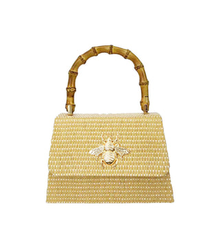 Straw Lulu Bag with Bamboo Handle - Glamourous Grace