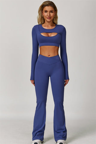 The Lavish Long Sleeve Cut-out Crop Top
