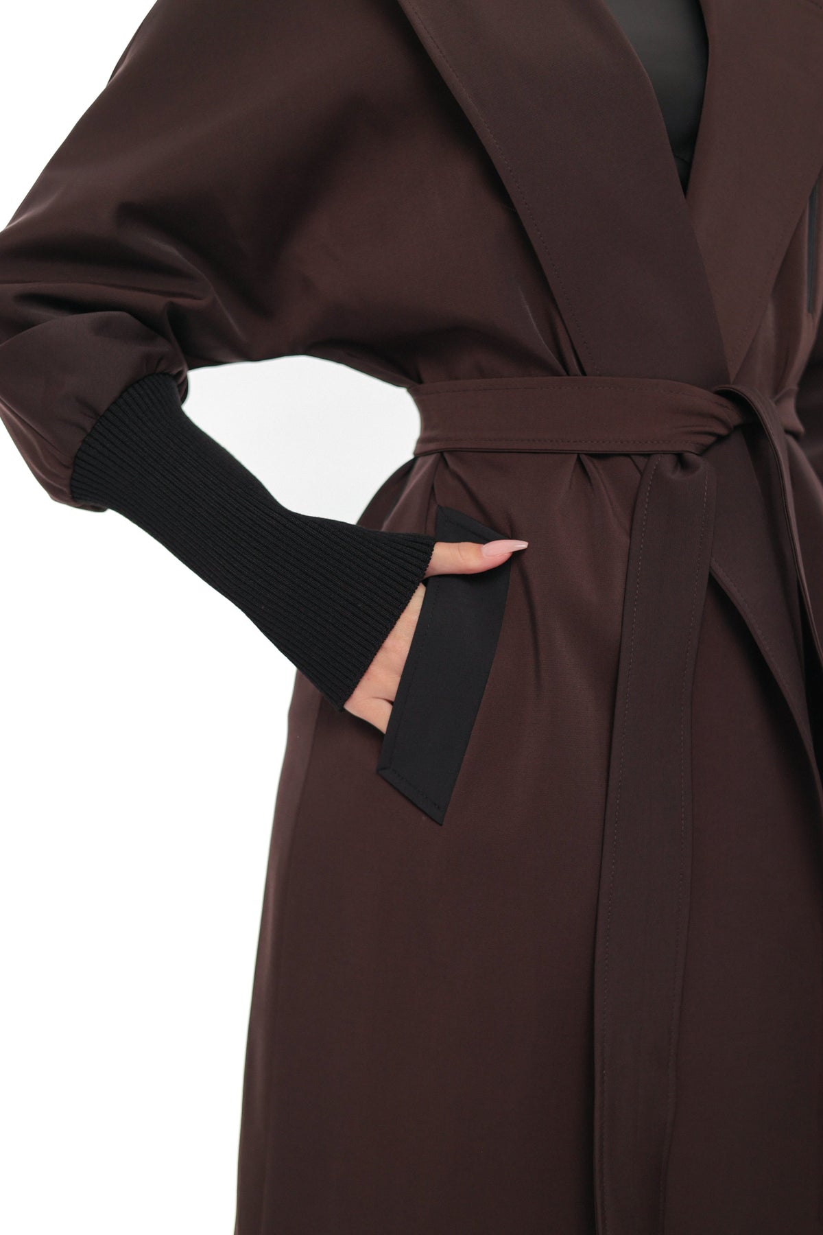 Miru Trench Coat in Chocolate