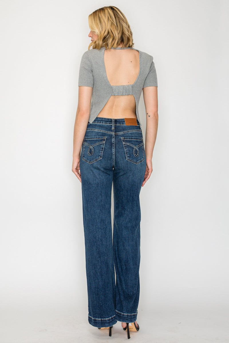 Josephine Tummy Control High Rise Relaxed Holly Flare Jeans - Glamourous Grace