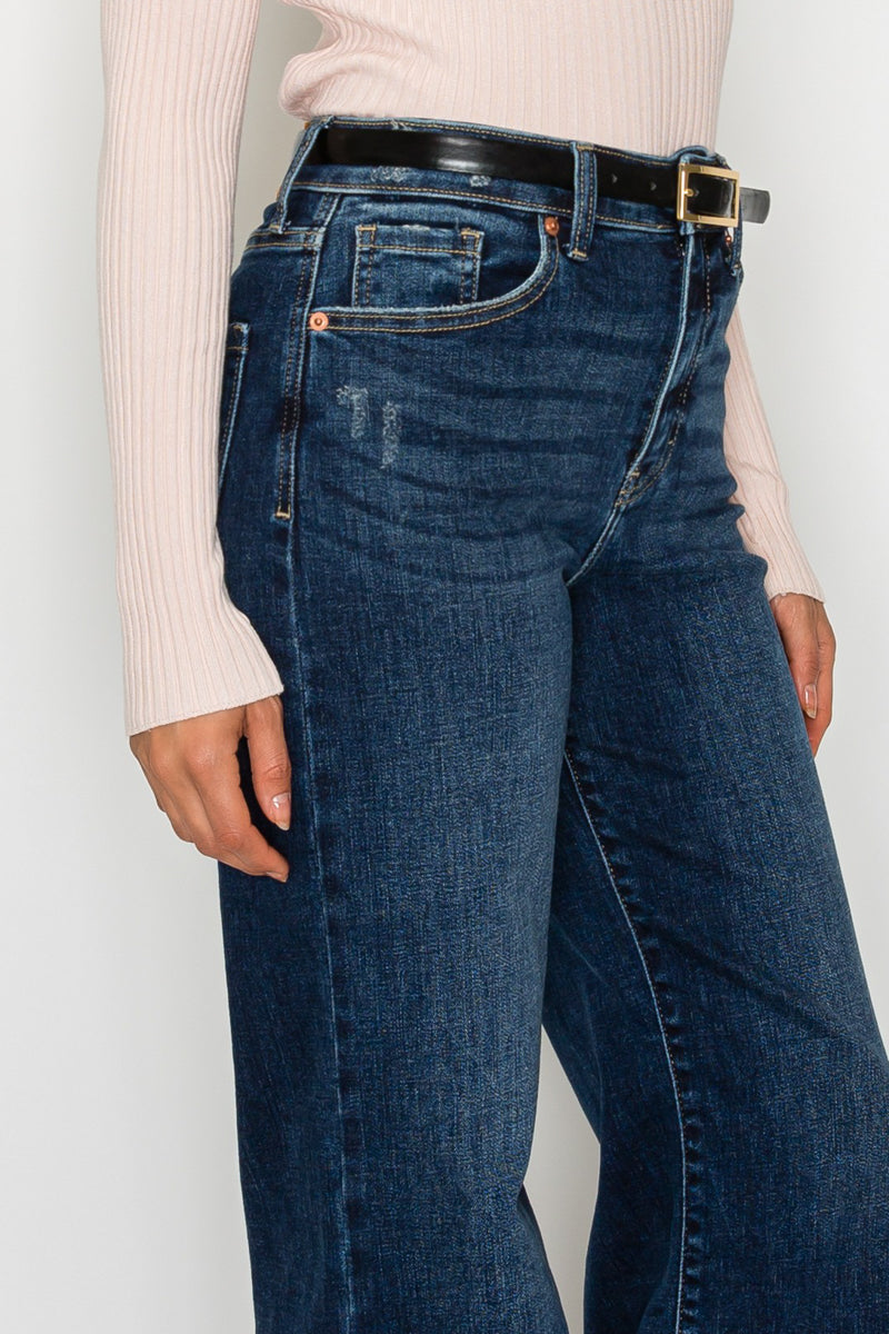 Camille High Rise Cropped Palazzo Jeans - Glamourous Grace