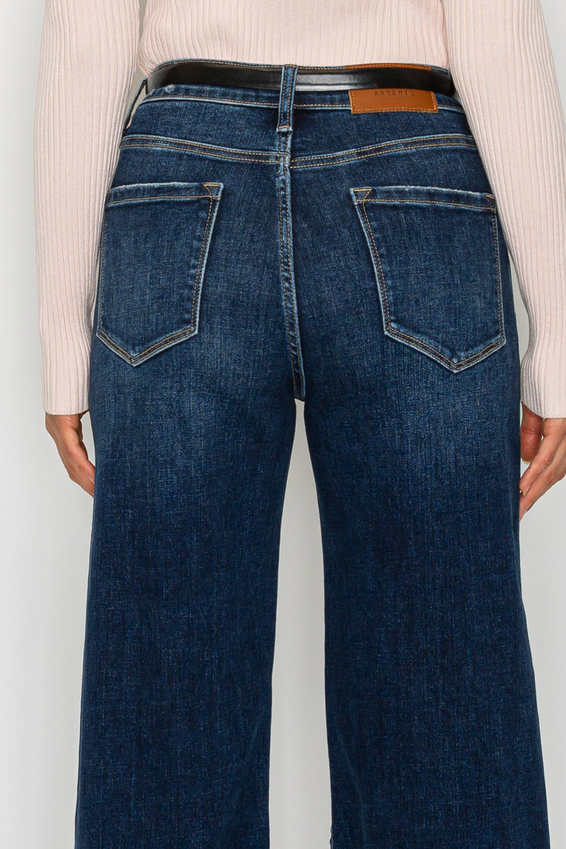 Camille High Rise Cropped Palazzo Jeans - Glamourous Grace