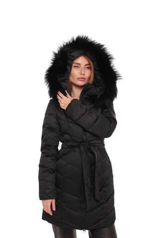 Genuine Fur Trim Down Coat