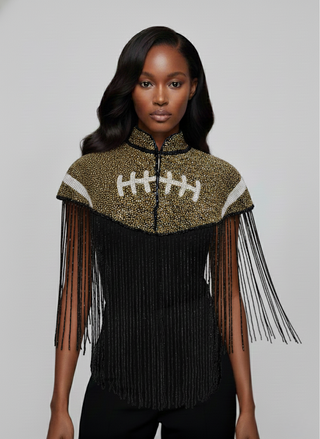 Bronze Touchdown Cape - Glamourous Grace