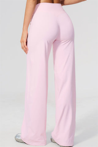 The Twirl Open Back Sports Bra Straight Leg Pants 2-Piece Set