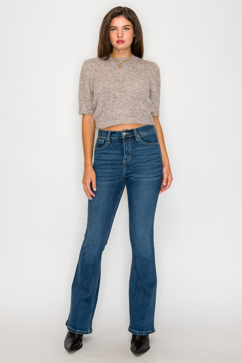 Tummy Control High Rise Bootcut Jeans - Glamourous Grace