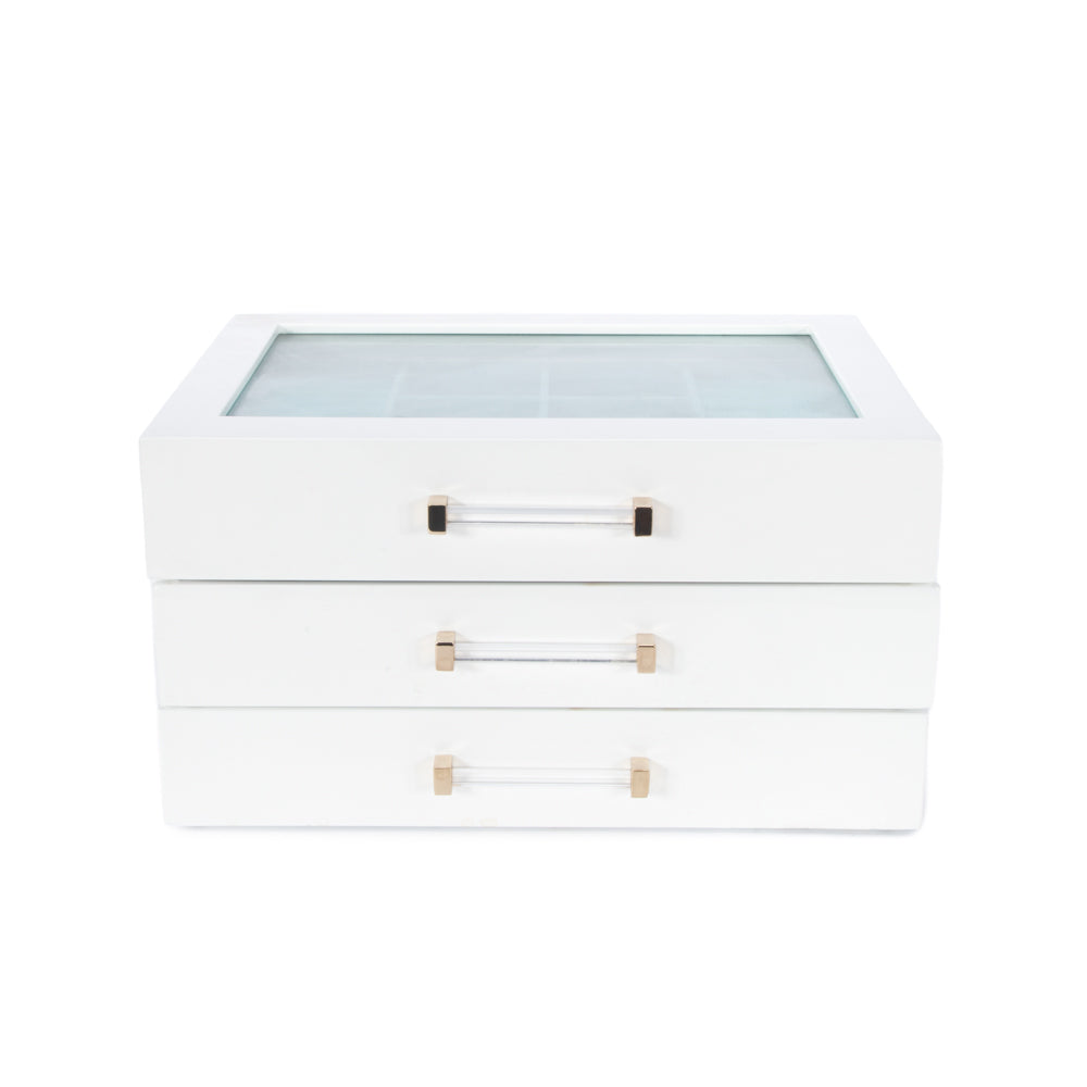 Kendall 3 Clear Lid Jewelry Box (Swoozies)