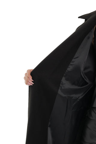 Eileen Cashmere Blend Longline Vest in Black