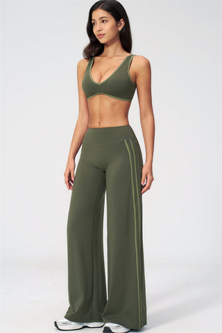 The Evoke Sports Bra Straight Leg Pants 2-Piece Set