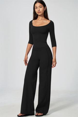 The RiseFit Half-Sleeve T-Shirt Straight Leg Pants 2-Piece Set