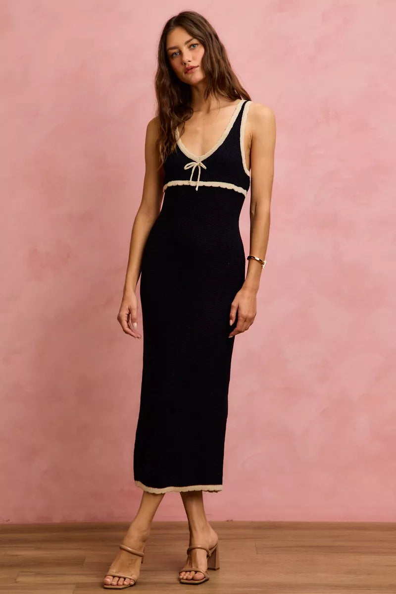 SO ME Knit Sweater Maxi Sleeveless Bodycon Resort Dress - Glamourous Grace