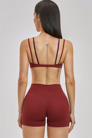 The New Seraphine Layered V Sports Bra Shorts 2-Piece Set