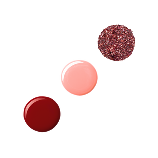 Crimson Gel Nails – 4-Piece Nail Polish Set with Top Coat