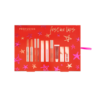 Crimson Festive Lips – 10-Piece Lip Collection