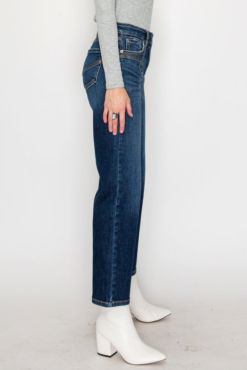 Tummy Control Western High Rise Straight Leg Jeans - Glamourous Grace