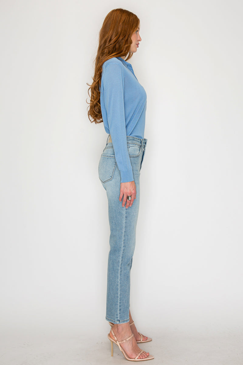 High Rise Straight Leg Jeans - Glamourous Grace