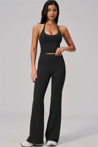 The Align Halter Tank Top Flared Leggings 2-Piece Set