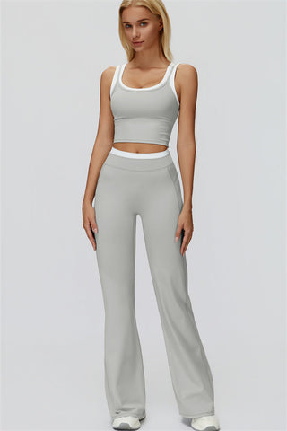 The Canyon Crop Tank Flared Leggings 2-Piece Set