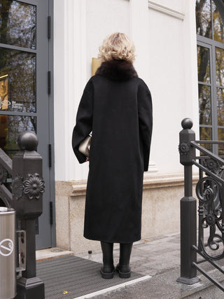 Brackley Genuine Polar Fox Fur Double Face Coat