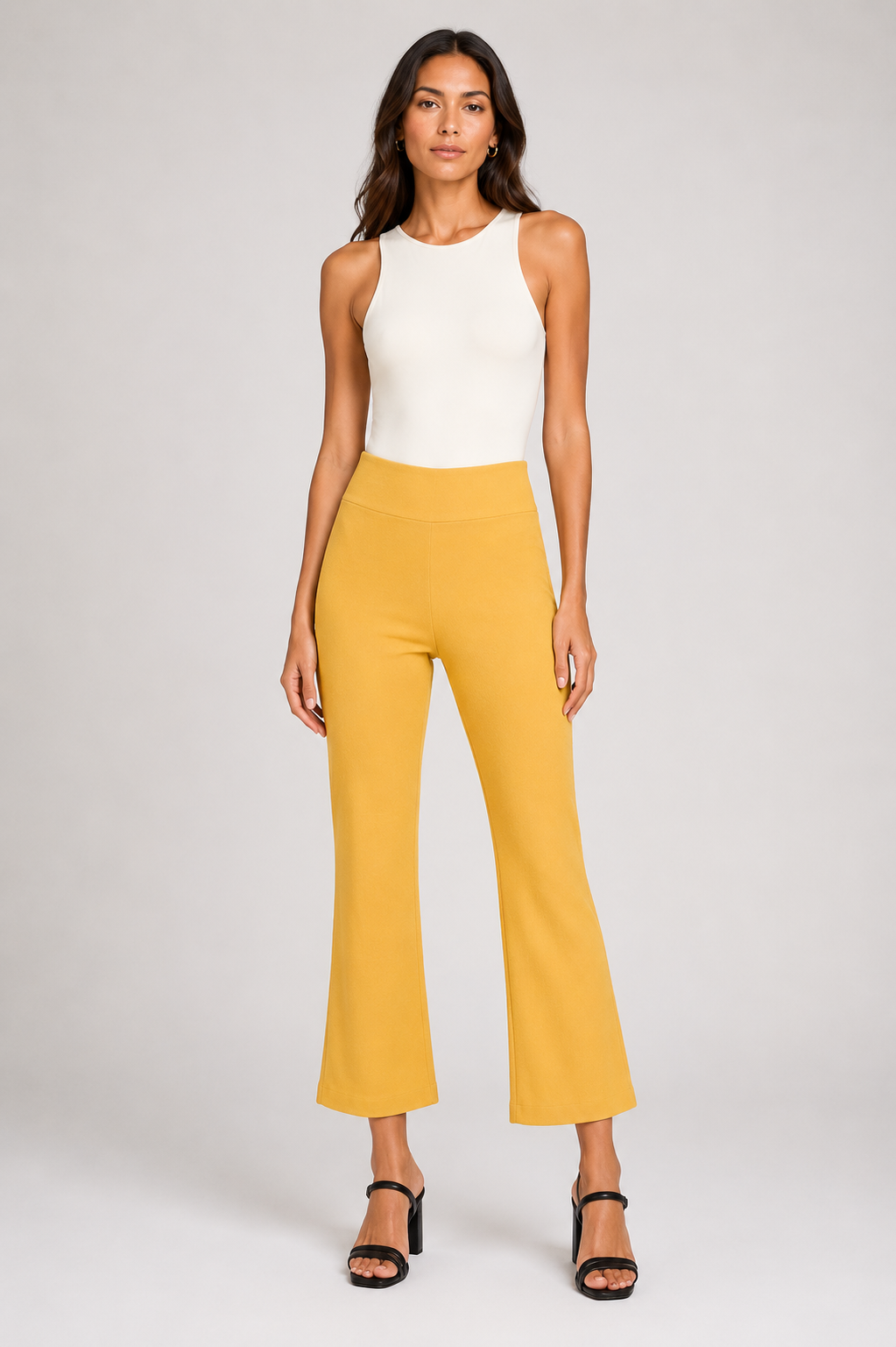 Krazy Larry P600 Pull on Wide Ankle Pant - Gold