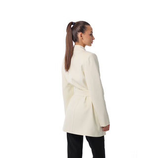 Opera Cashmere Blend Overcoat in White