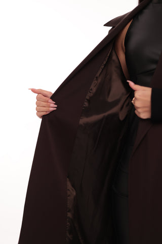Miru Trench Coat in Chocolate