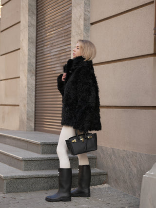 Genuine Tigrado Curly Shearling Coat
