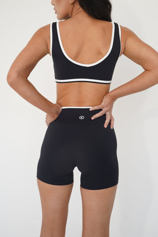I Am Right Where I Need To Be Black Butter Sports Bra