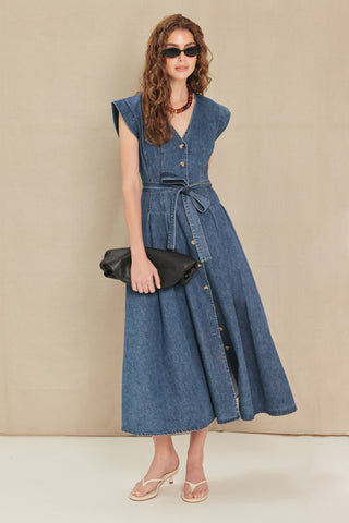 DAYDREAM DENIM MIDI DRESS - Glamourous Grace