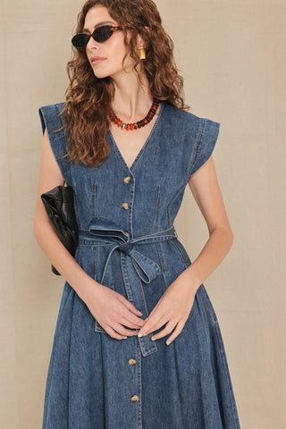 DAYDREAM DENIM MIDI DRESS - Glamourous Grace