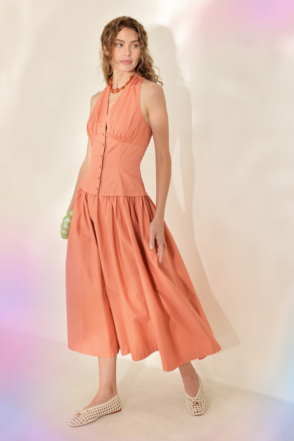 SUNSET MUSE WOVEN MIDI DRESS - Glamourous Grace