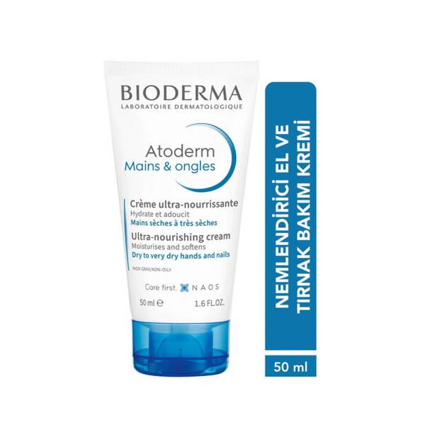Bioderma Atoderm Hand and Nail Cream 50ml - Moisturizing & Nourishing Hand Cream for Dry Hands & Nails - Glamourous Grace
