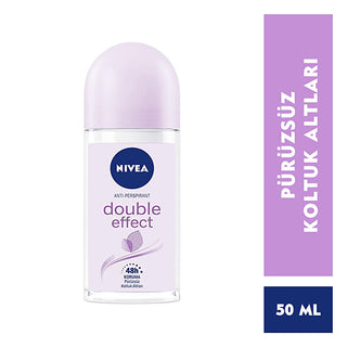 Nivea Double Effect Women's Deodorant Roll-On - 48-Hour Anti-Perspirant Protection, Alcohol-Free, Natural Avocado Extracts - Glamourous Grace