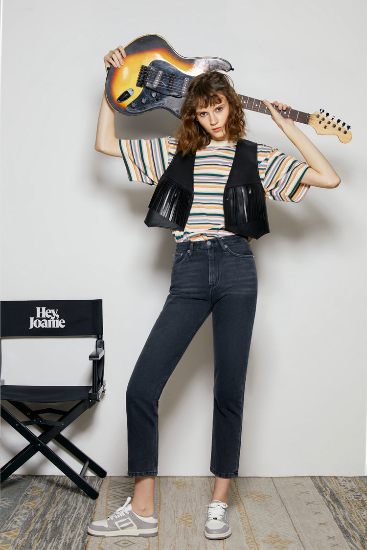 Chelsea High Rise Straight Crop Jeans HJ005 [FINAL SALE] - Glamourous Grace