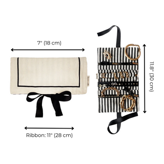 Couture Jewelry Roll, Medium – Cream - Glamourous Grace