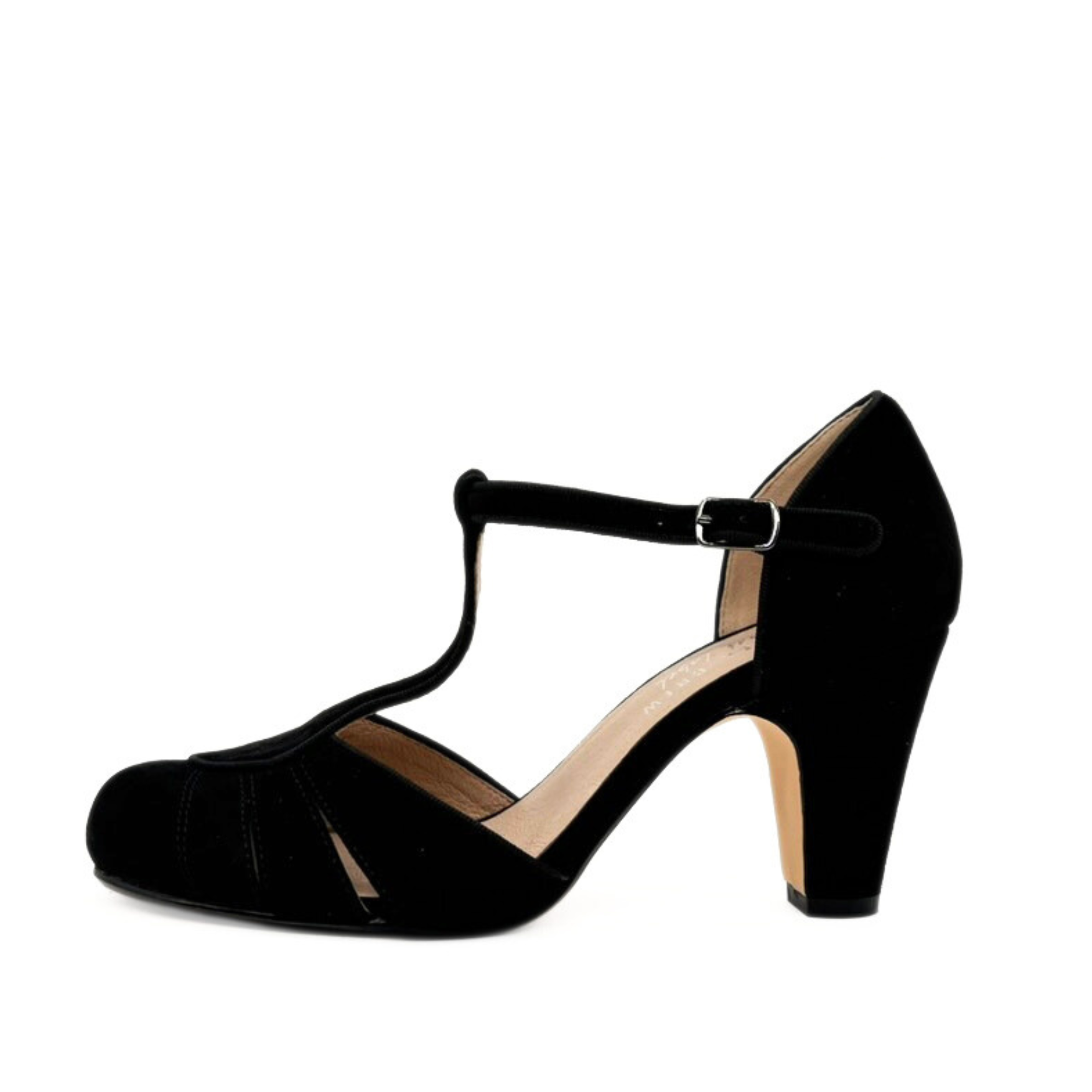 Mulberry Suede T-Strap Heels - Glamourous Grace