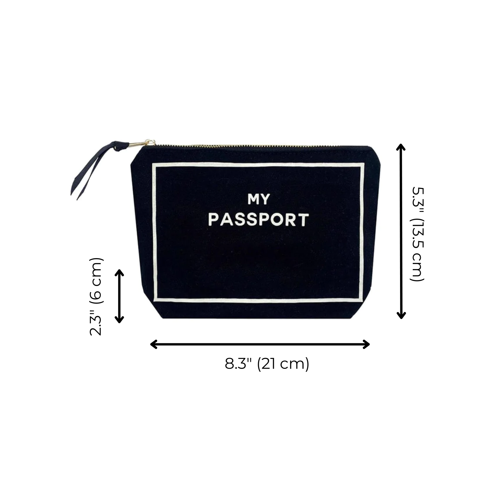 Passport Pouch – Black - Glamourous Grace