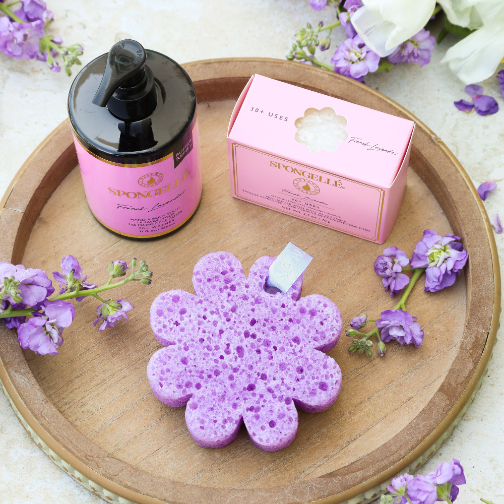 French Lavender Wild Flower, Pedi Buffer, and Body Wash Refill Set - Glamourous Grace