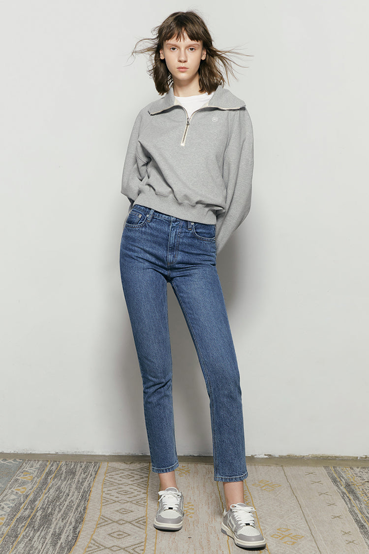 Two Shots High Rise Straight Crop Jeans HJ013 - Glamourous Grace