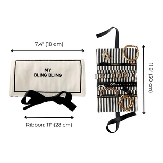 Jewelry Organizer, Travel Pouch – Bling Bling – Cream - Glamourous Grace
