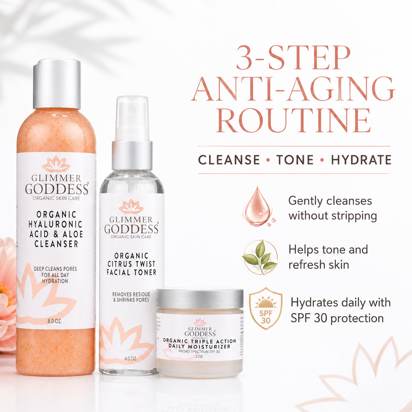Organic 3-Step Anti-Aging Skin Care Routine - Glamourous Grace