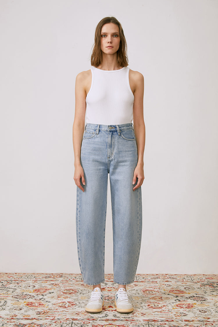 Queens Of Noise High Rise Barrel Jeans HJ026 [FINAL SALE] - Glamourous Grace